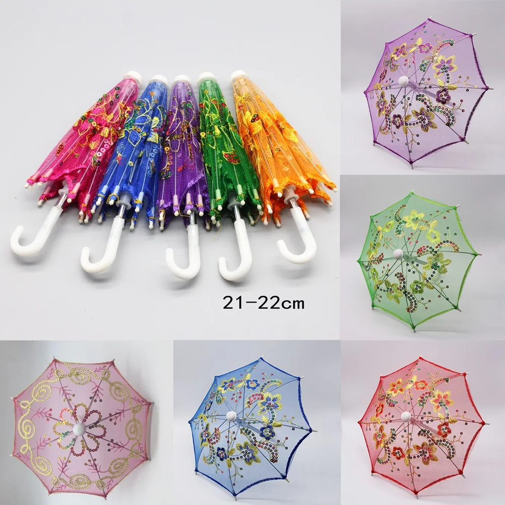 NEW Lace Umbrella Doll Accessories Handmade Doll's Embroidered Umbrella For 1/3 1/4 1/6 BJD Dolls Toy Accessories