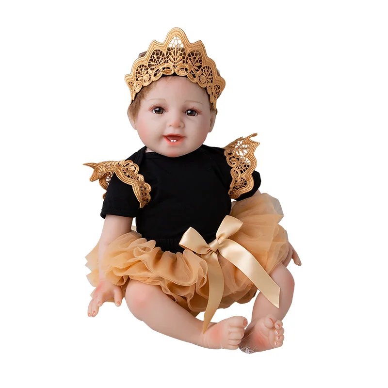 Радужная детская кукла, игрушка для девочки, 22 дюйма, виниловые куклы для девочек, Детский костюм на высоком каблуке, мягкий силиконовый 55 см, boneca, новорожденный - Цвет: D3104