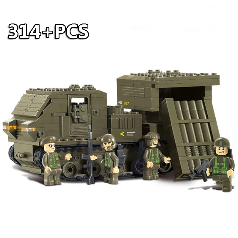 

314PCS Military Armor Rocket launcher Model Building Block Set Brick Compatible legoingly soldier Figures Toy for children Gift
