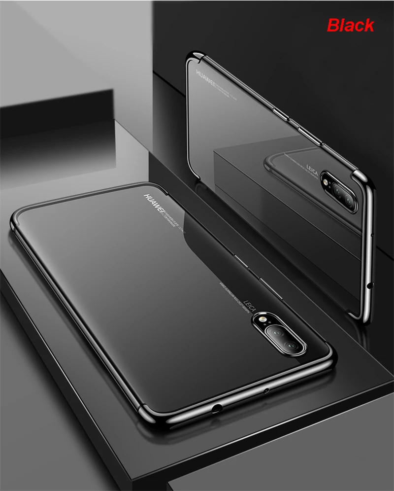 Ultra thin soft TPU Transparent Plating Phone Case For HUAWEI P20 Pro P20 Lite P10 Plus P9 Honor 9 V10 Mate 8 9 10 Pro Cover (9)
