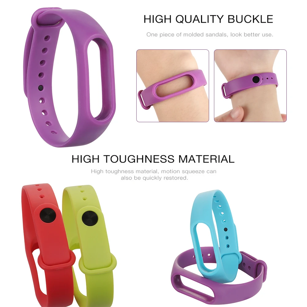 1 шт. силиконовый цветной ремешок для браслета Mi Band 2 смарт браслет Xiaomi аксессуары