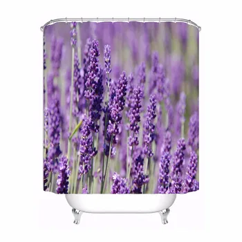 

Custom Flowers Nature Lavender Shower Bath Bathroom Curtain Mildewproof Waterproof Polyester Various Sizes#0421-21-87