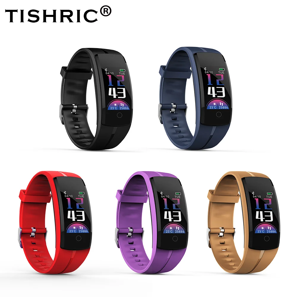 TISHRIC QS100 умный Браслет Sport Band Watch сердечного ритма крови Давление монитор Фитнес