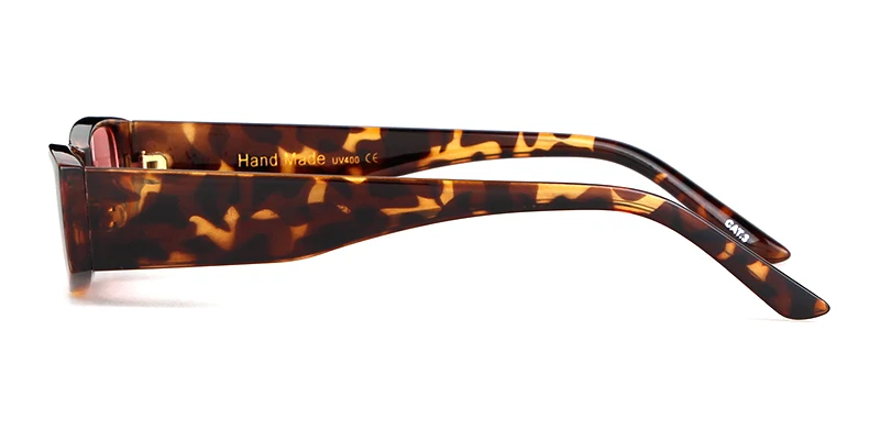 Хорошая победа Леопардовый женские ретро очки прямоугольник небольшой прозрачный UV400 объектив солнцезащитные очки для женщин женские гафы de sol mujer