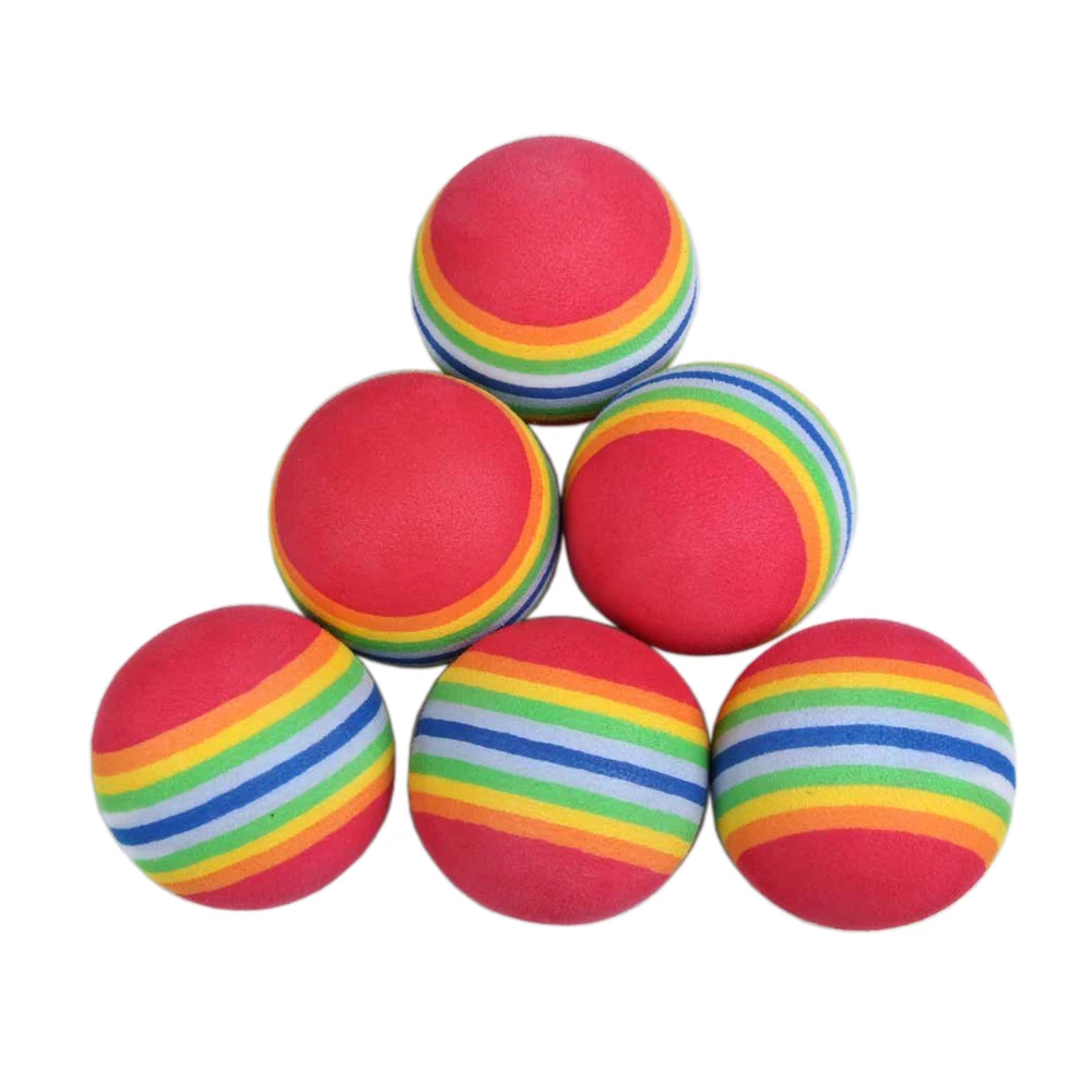 50pcs Golf Swing Training Aids Indoor Practice Sponge Foam Rainbow