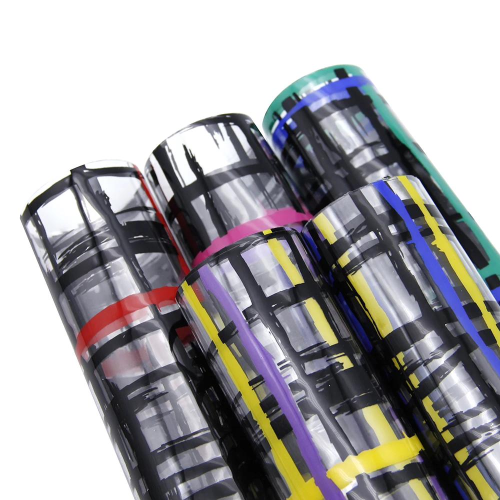 

david angie 20*34CM Stripe PVC Transparent Synthetic Leather Artificial Fabric,DIY Materials Handbag Clothes Sewing,1Yc6654