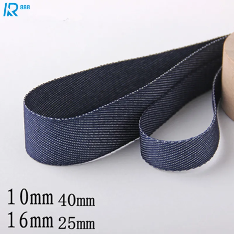 

40 25 16 10 mm denim ribbons DIY bowknot accessories Ribbed ribbon handmade tape 5m/lot
