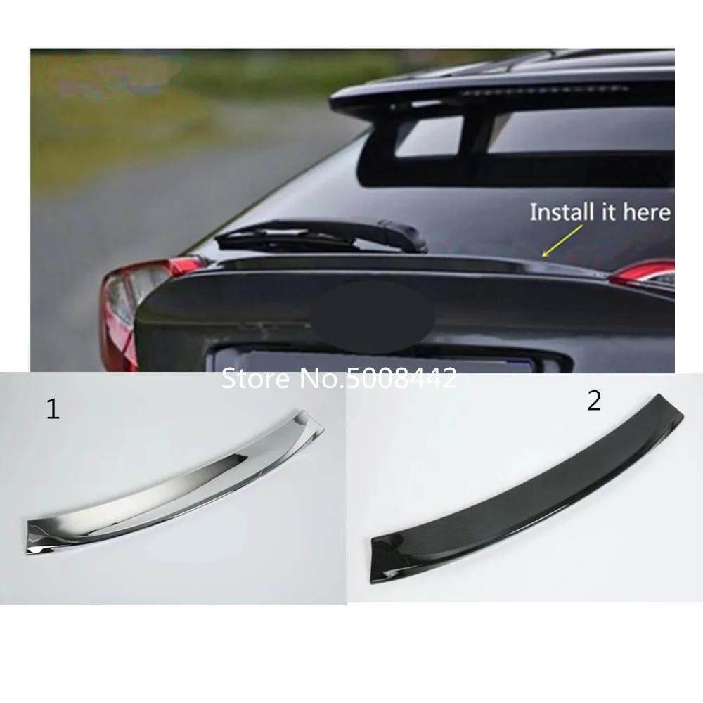 For Toyota C-HR CHR 2017 2018 2019 2020 2021 Styling ABS Chrome/Carbon Fiber Rear Door Wing Tail Spoiler Frame Plate Trim 1pcs | Автомобили