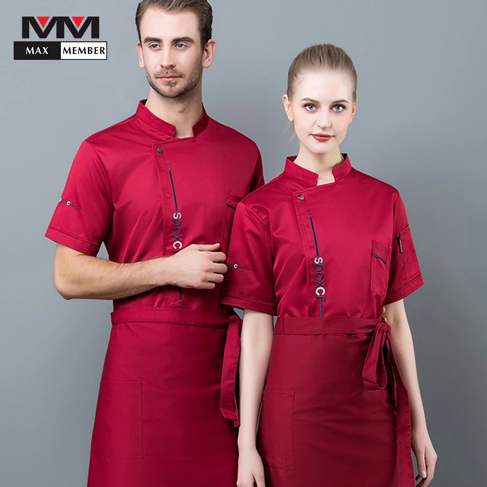 

2019 New Arrival Short Slevee Chef Uniform High Quality Man/woman Hotel Restaurant Kitchen Waiter Work Wear Clothes Chef Jacket