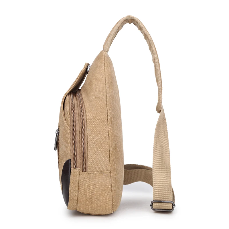 Винтажные мужские холщовые нагрудные сумки Ретро Мужская сумка на плечо высокое качество две молнии сумки подарок для мужчины