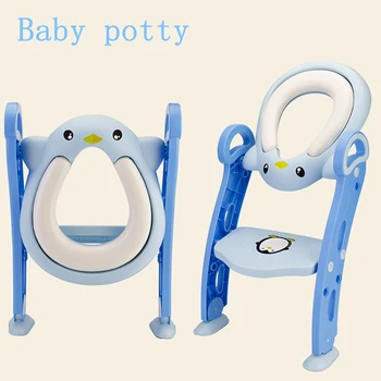 

Hot Sale Safety Baby Step Ladder Chair Kids Foldable Toilet Trainer Infant Non-slip Safety Potty Seat