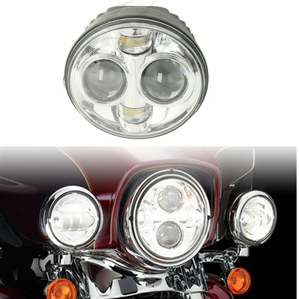 7" Led Projector Headlight For Harley Touring Heritage Softail Classic