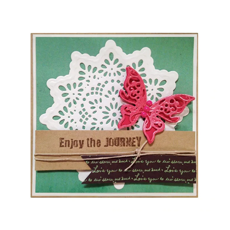 

Naifumodo 3 Pcs/lot Metal Cutting Dies Scrapbooking For Card Making DIY Embossing Cuts Dies Craft Die Round Pattern Background