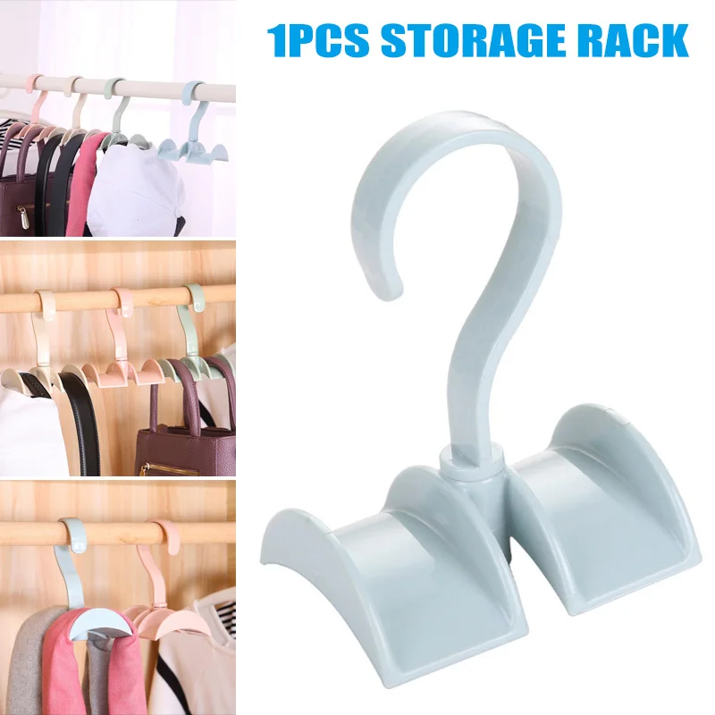 

5Pcs Rotating Handbag Hanger Rack Closet Storage Hooks for Scarf Bag Necktie LBShipping