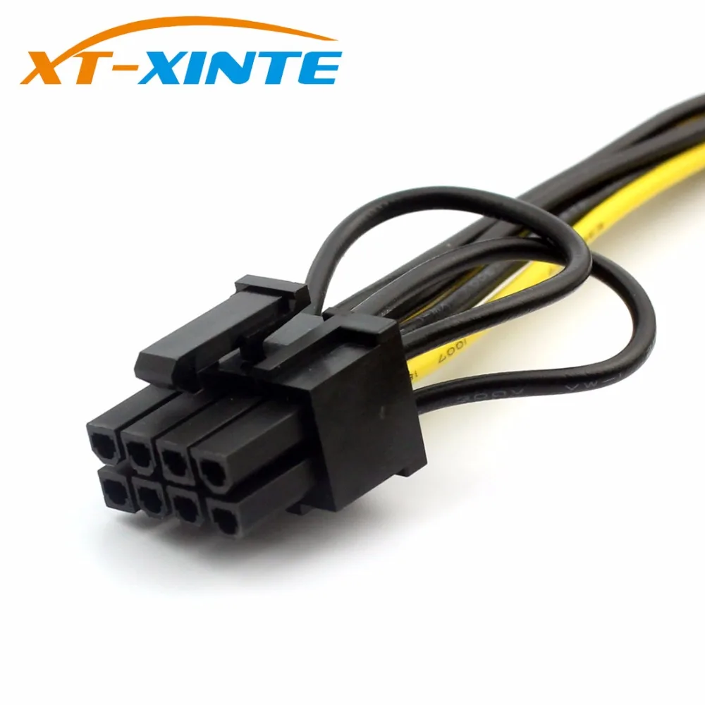 XT-XINTE CPU 8Pin Extension Cable 8P(6+2)Pin Famale Power Supply Cable Graphics Card BTC Extend Miner Mining Wire 20cm