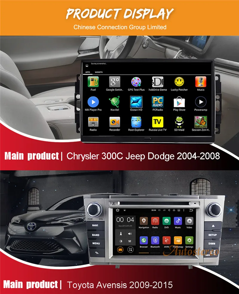 Восьмиядерный Android 8 Автомобильный gps-навигатор для Chrysler 300C Jeep Dodge 2004-2008 без dvd-плеера мультимедийная лента рекордер головное устройство