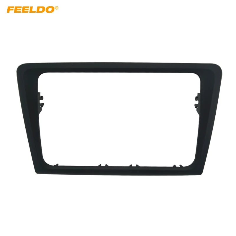 

FEELDO 1Pc Car Radio Fascia Frame Panel Dash Mount Kit Adapter Trim For SKoda Rapid 2013~Present #FD-5251
