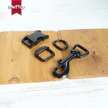 

50sets/lot (metal buckle+adjust buckle+D ring+metal dog clasp/set)quick-release buckle customized details diy pet supplies