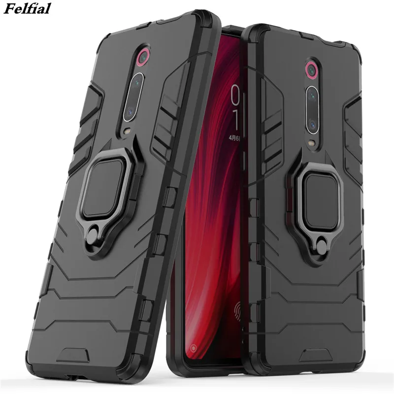 

Shockproof Case For xiaomi 9 8 se lite 5x 6x f1 max3 mix2 redmi k20 7a 7 5 6 redminote 7 5 6 4x Finger Ring Holder Phone Cover
