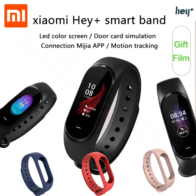 Xiaomi Hey Plus Smartband 0,95 дюймов AMOLED цветной экран встроенный многофункциональный NFC монитор сердечного ритма Hey+ Band