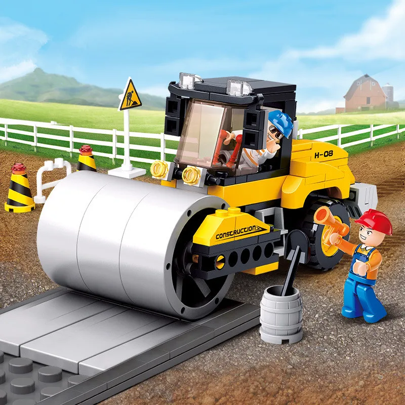 City Engineering Truck Excavator Forklift Creative Building Blocks Sets Compatible LegoINGs Bricks Educational Toys for Children