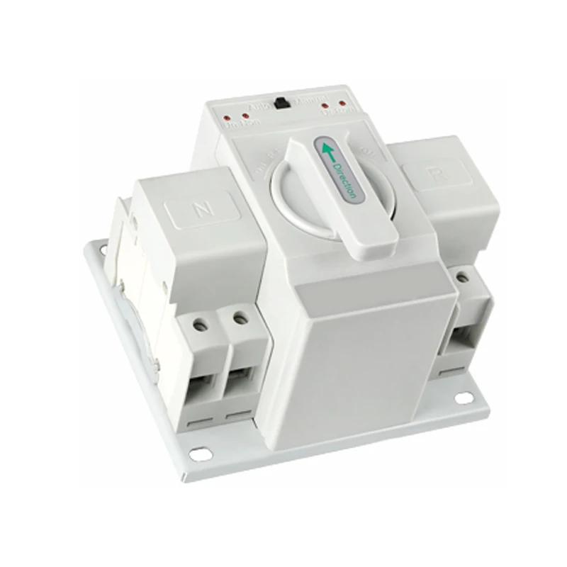  2P 63A 230V MCB type Dual Power Automatic transfer switch ATS Standby power supply for power failur