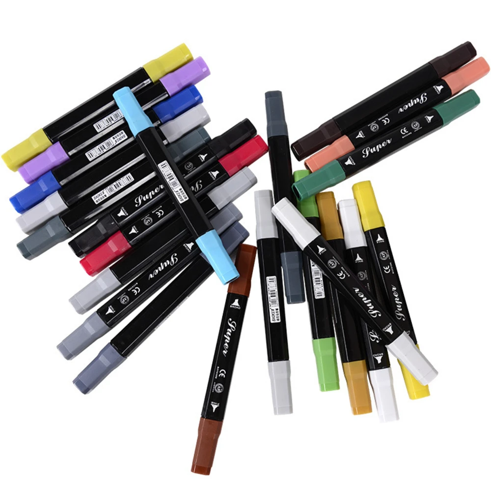 12/24/36/48/72/96/120 Colors Sketch Markers Dual Head Professional Art markers Set For Manga Marker Office school supplies | Канцтовары