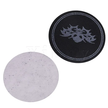 

Yibuy 2Pieces Nylon Round Black Non Slip Single Pedal Patch for Bass Drum Head