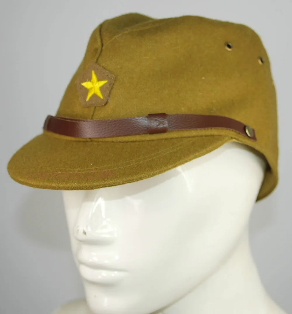 WWII WW2 японская армейская IJA полевая Шерстяная кепка шляпа L значок из быка JP008|ww2