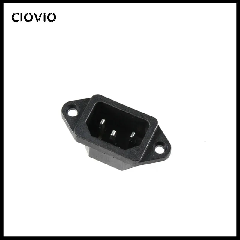 5 Pcs 3P Male Plug Panel Power Inlet Sockets Connectors AC 250V 10A