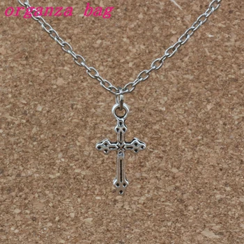 

24pcs /lot Cross Charms Pendant Necklaces Zinc alloy Jewelry DIY 18 inches Chains A-271d