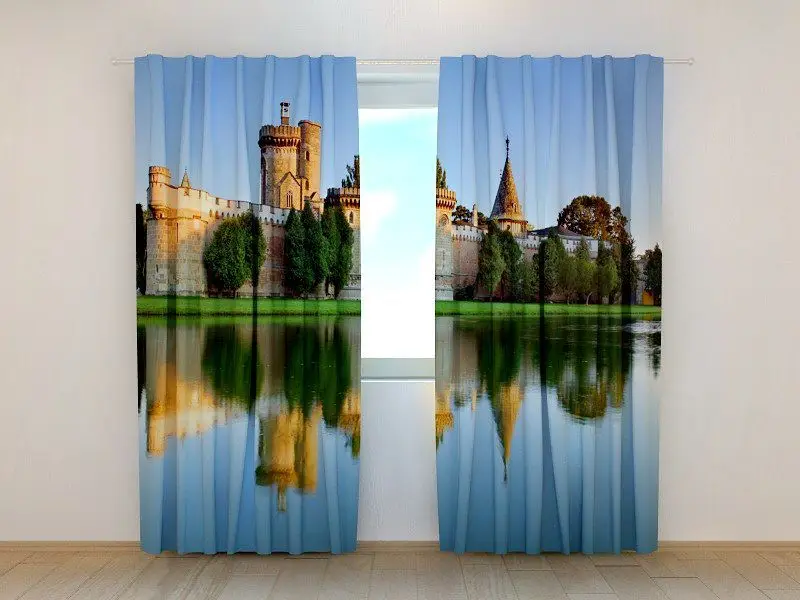 3 dcurtain подсолнечника печатных шторы вестминстерский дворец curtainsbeautiful 3d ткани