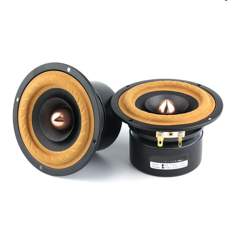 Sounderlink 2pcs lot Top end 4 Full Range Speaker tweeter unit sets Aluminum Bullet 2 Layer Paper Cone DIY home theater