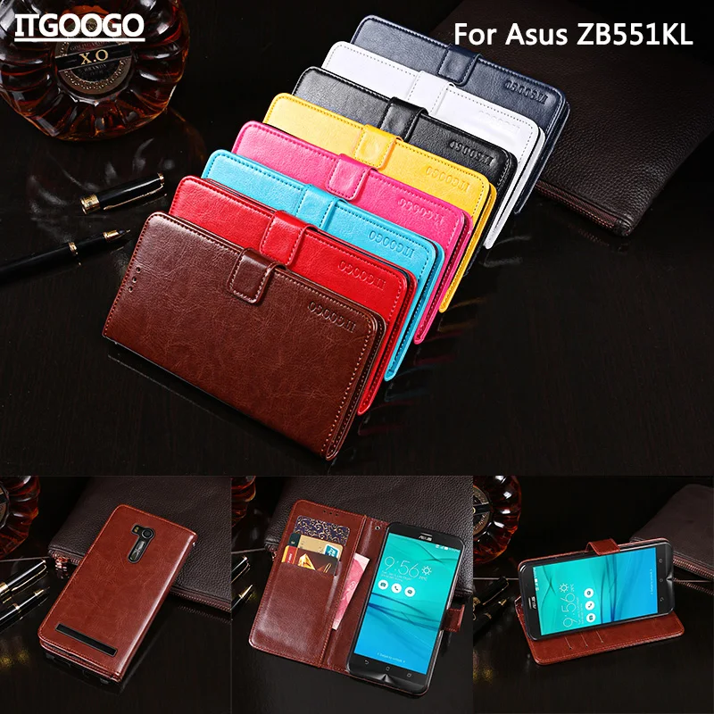 itgoogo for Asus ZenFone Go TV ZB551KL case Colors high Quality Business Style Wallet Flip leather protective cover | Мобильные