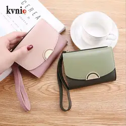 KVNIO 2018 тонкий складной кошелек женский держатель для карт Карманный Кошелек 4 цвета милый практичный кошелек для дам ручной бумажник новый