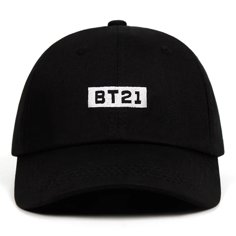 

BT21 Dad Hat 100% cotton Baseball Cap BT 21 twill Extra low-profile with unconstructed crown Adjustable strap back embroidery