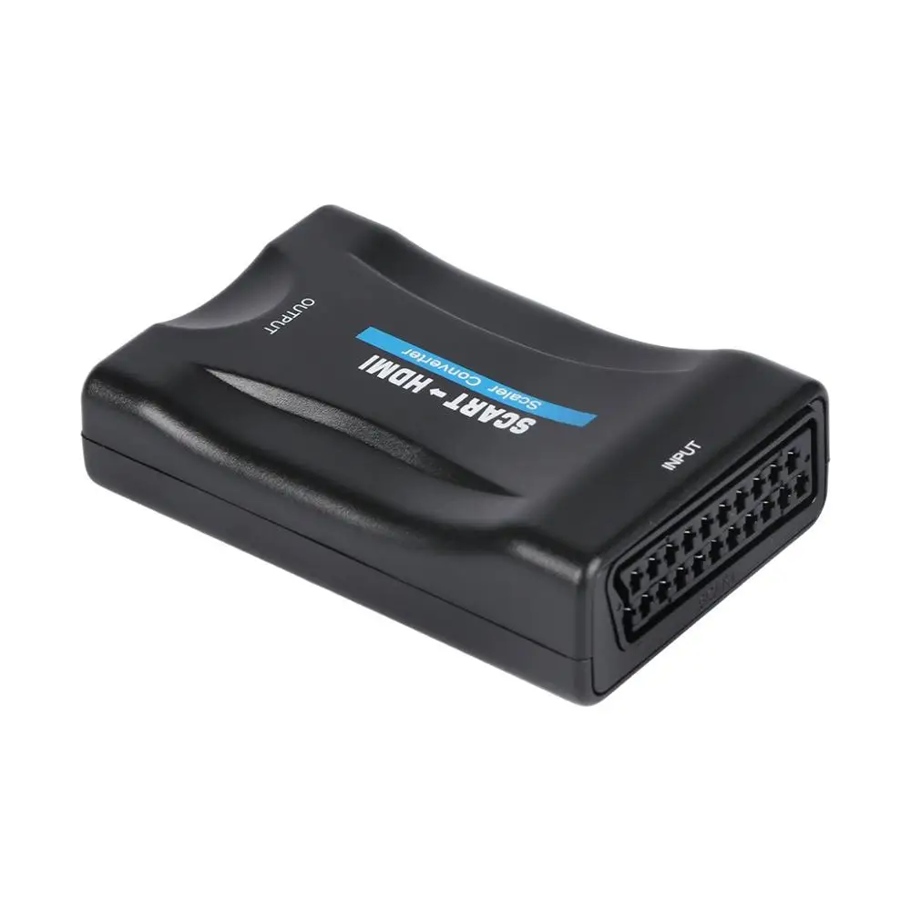  Nero SCART A HDMI Video Audio di Alto Livello Adattatore del Convertitore 1080P HD TV DVD SKy Box C