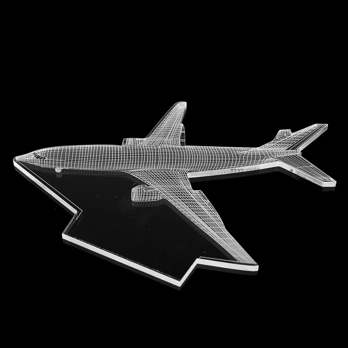 7 цветов самолет акриловый светодиодный 3D светодиодный ночник игрушечный светильник Воздушный самолет ночник сенсорный Настольный светильник DC5V для детей Рождество