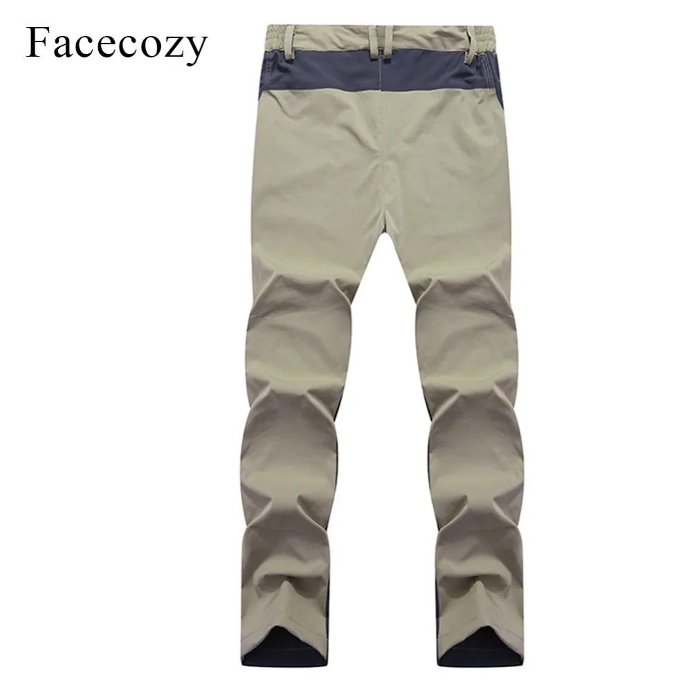 Facecozy Men Summer Breathable Hiking Fishing Pants Quick Dry Outdoor Sport Pants Elastic Thin Anti-UV Trousers Male Pantolon