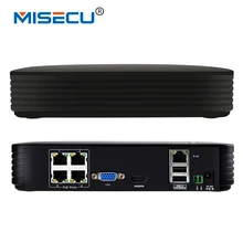 MISECU New 4Ch Mini NVR 48V POE Full HD Standalone Hi3515C 1920*1080P ONVIF For 48V POE IP 2MP Camera Security System XMEye APP