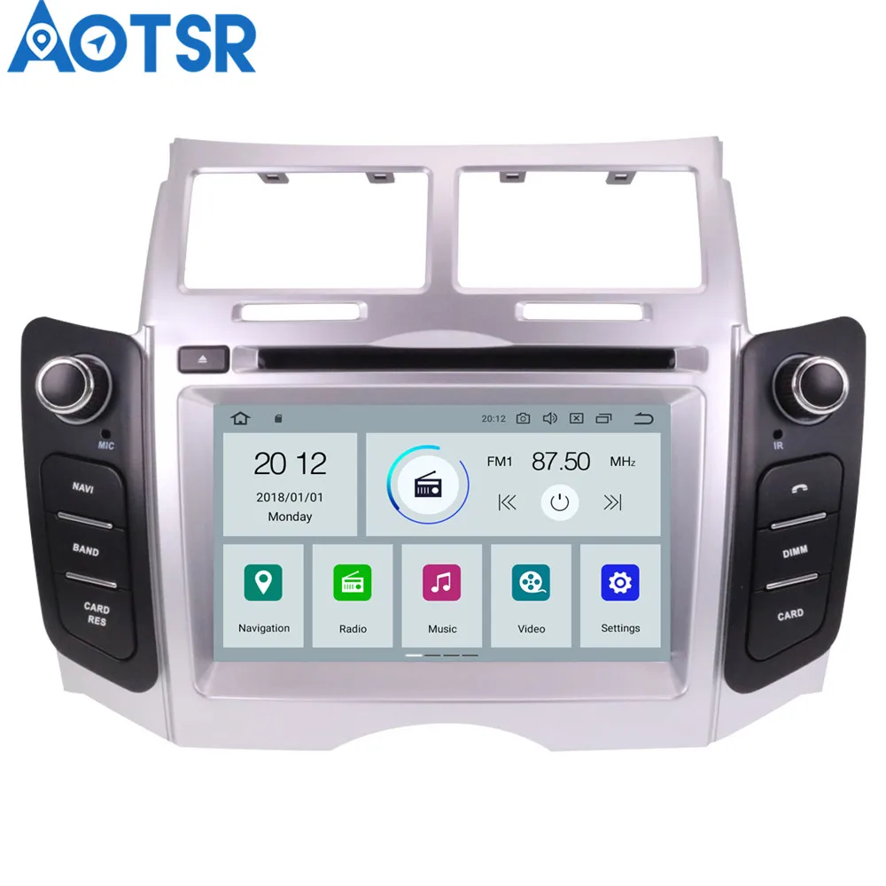 Android 9,0 8 ядерный автомобильный DVD CD плеер gps навигация для Toyota Yaris 2005-2011 мультимедийная система 2 din радио авто радио стерео