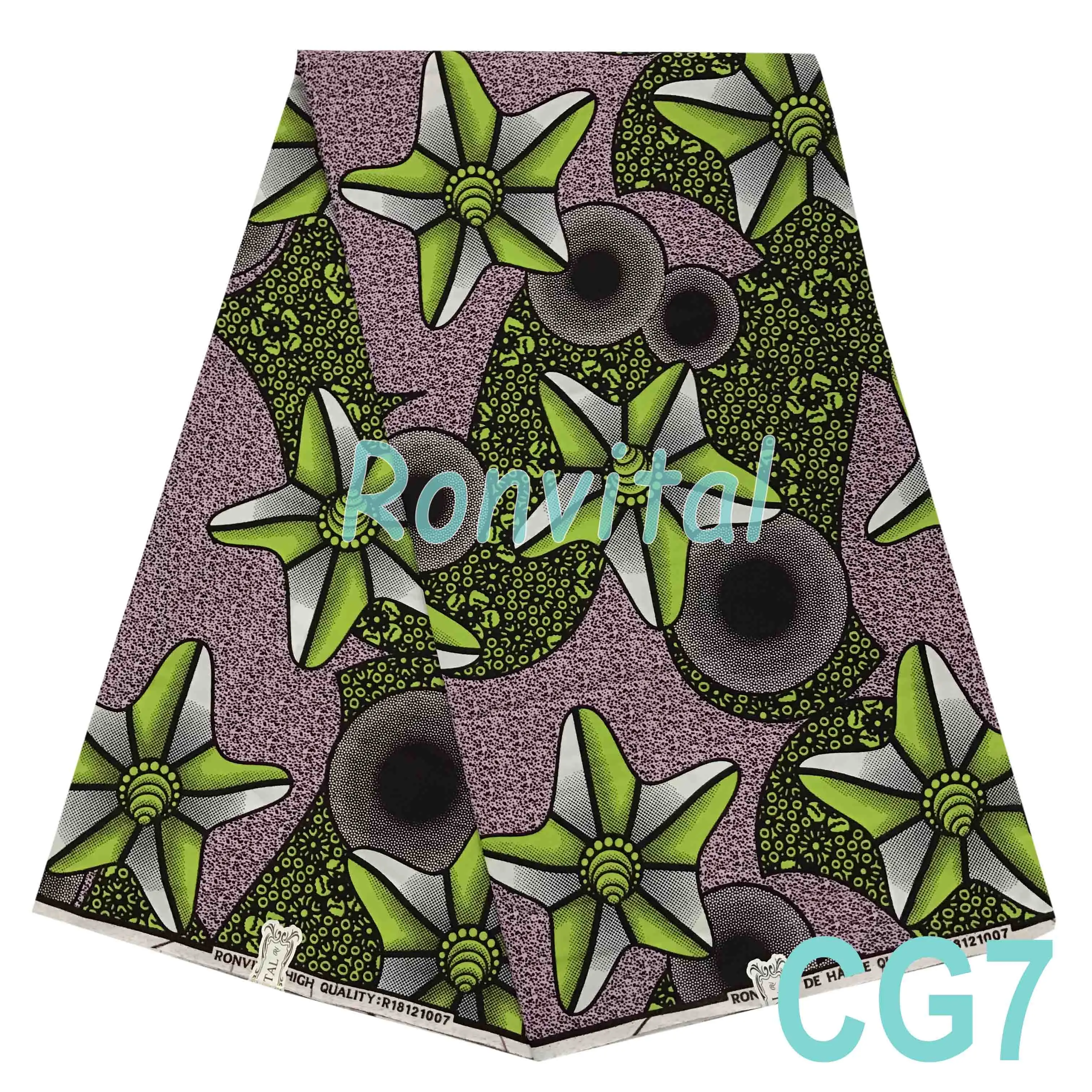 

RONVITAL CHYGAN WAX HIGH QUALITY DUTCH 100% COTTON PRINT HOLLAN MATERIAL DIY FABRICS 6YARDS/LOT FREE SHIPPING