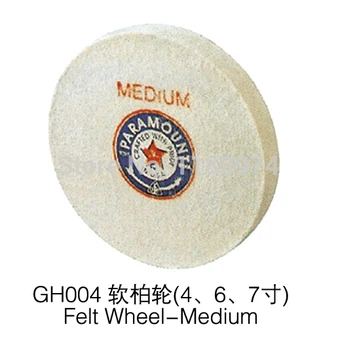 

Free shipping GH004 ,6inch felt wheel-medium,Polishing DIY TOOLS cleaning Accessories,jewelry grinding engraving rotary wheel