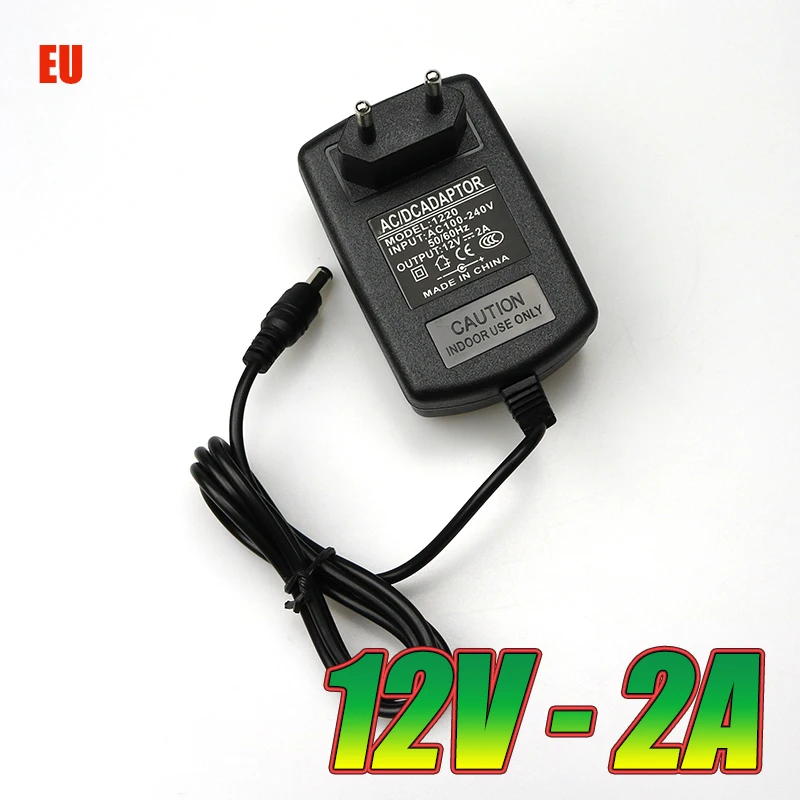 1 шт. 12V2A AC 100 в-240 в адаптер питания DC 12 В 2A 2000 мАч источник штепсельная вилка ЕС США 5