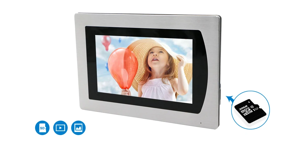 Sale 7" Touch Screen Video Door Phone Intercom Speaker Doorbell 4-Wired Waterproof Intercom System Unlocking Motion Detection 2 to 3 8