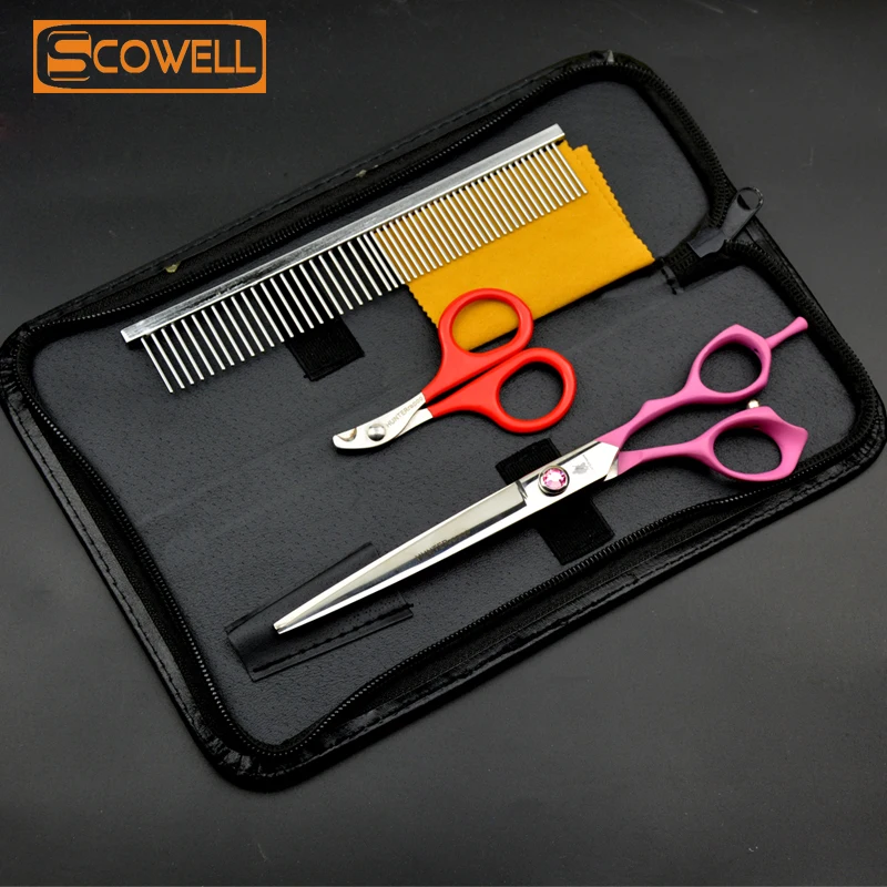 

30% Off 7 inch Stainless steel Scissor for pet grooming household scissors for dog cat hair beauty pet store using shear clipper