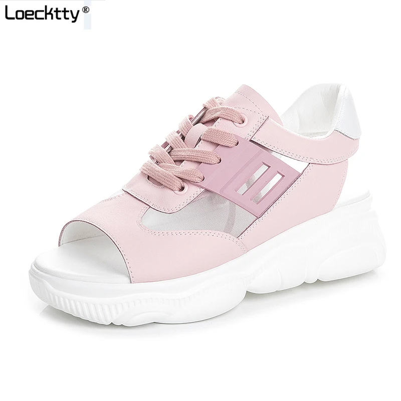 

Gladiator Platform Women's Sandals 2019 Summer Fashion Women Chunky Beach Sandal Leather Comfortable Casual Woman Shoes