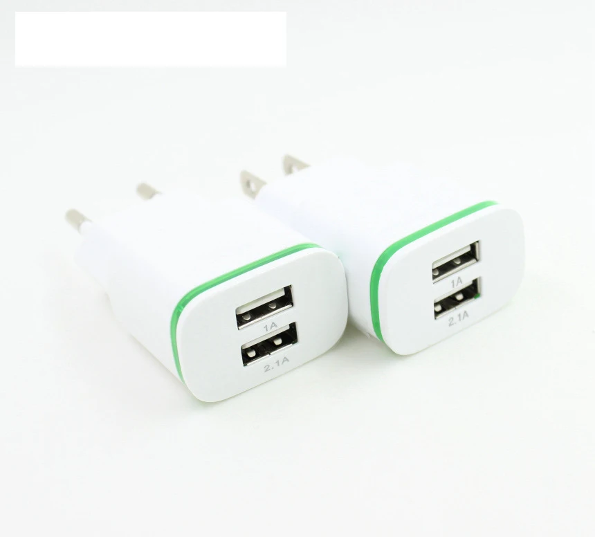 5 V 2.1A дорожное зарядное устройство на 2 портный Dual USB Зарядное адаптер Wall