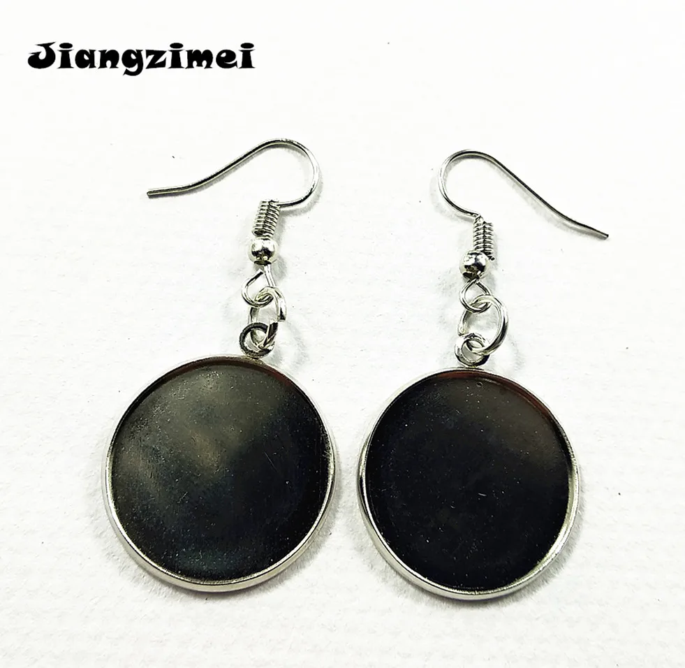 

12pairs/lots Antique Silver cabochon 20mm Inner Size base connectors DIY Earrings making Wholesale