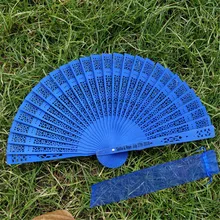 50 шт в партии красочные деревянные юбилей празднование Дня рождения Сувенир складной персонализированные ручные вентиляторы на заказ свадебные подарки